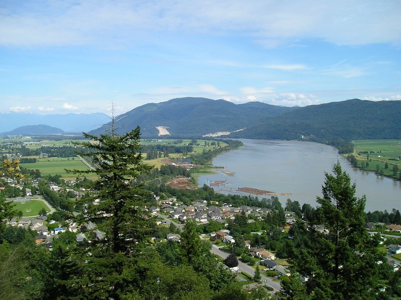 Fraserview Park with the Fraser River in the background